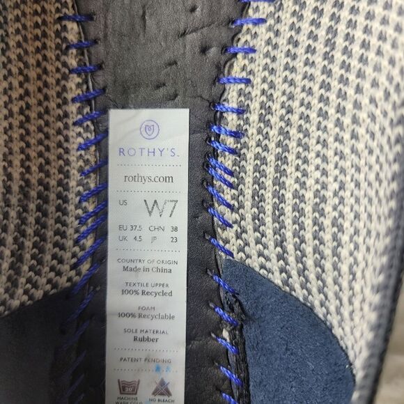 Rothy’s The Point Ash Womens Flat Ballet Size 7 Camo Gray Shoes Retired - Picture 5 of 10